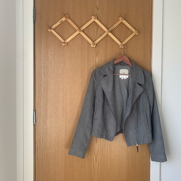 ANTHRO Hei Hei Vegan Suede Moto Jacket - Picture 1 of 8